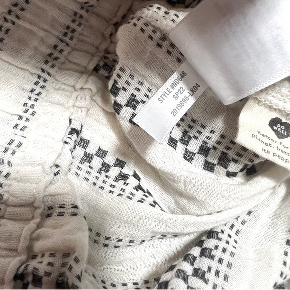 Madewell Women’s Large 2 Piece Lightspun Pull-On Balloon Pant Set Striped Pocket - Picture 11 of 13